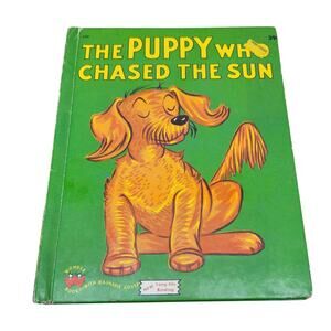 1950 Wonder Book The Puppy Who Chased the Sun Le Grand VTG Children's Story #535